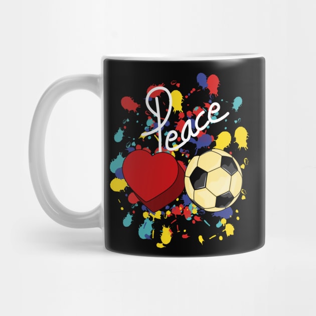 Peace Love Soccer by Designoholic